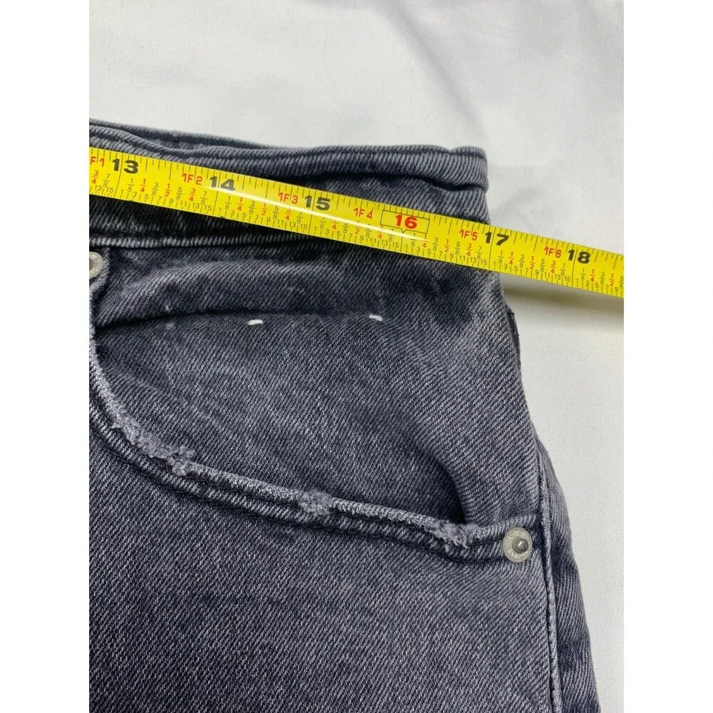Abercrombie Fitch Jeans Womens 32/ 14 Curve Black 90s Straight Ultra High Rise - Picture 4 of 11
